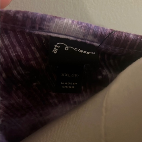 NWT Art Class Purple Fitted Long Sleeve Polo Top and matching pants - Picture 2 of 6